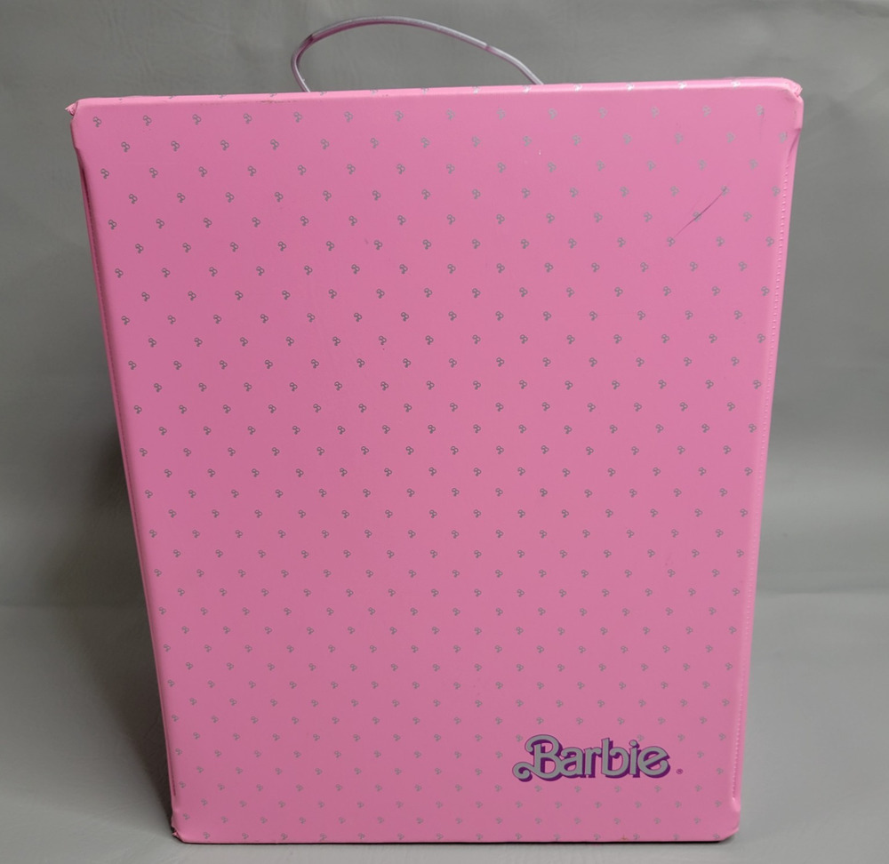 1985 Mattel Barbie Pink Double Wide Fashion Doll Case w/Latch